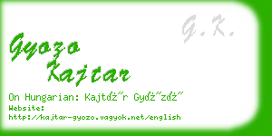 gyozo kajtar business card